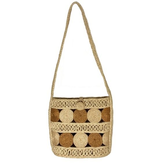 Natural Rattan Shoulder Purse - Picture 1 of 9